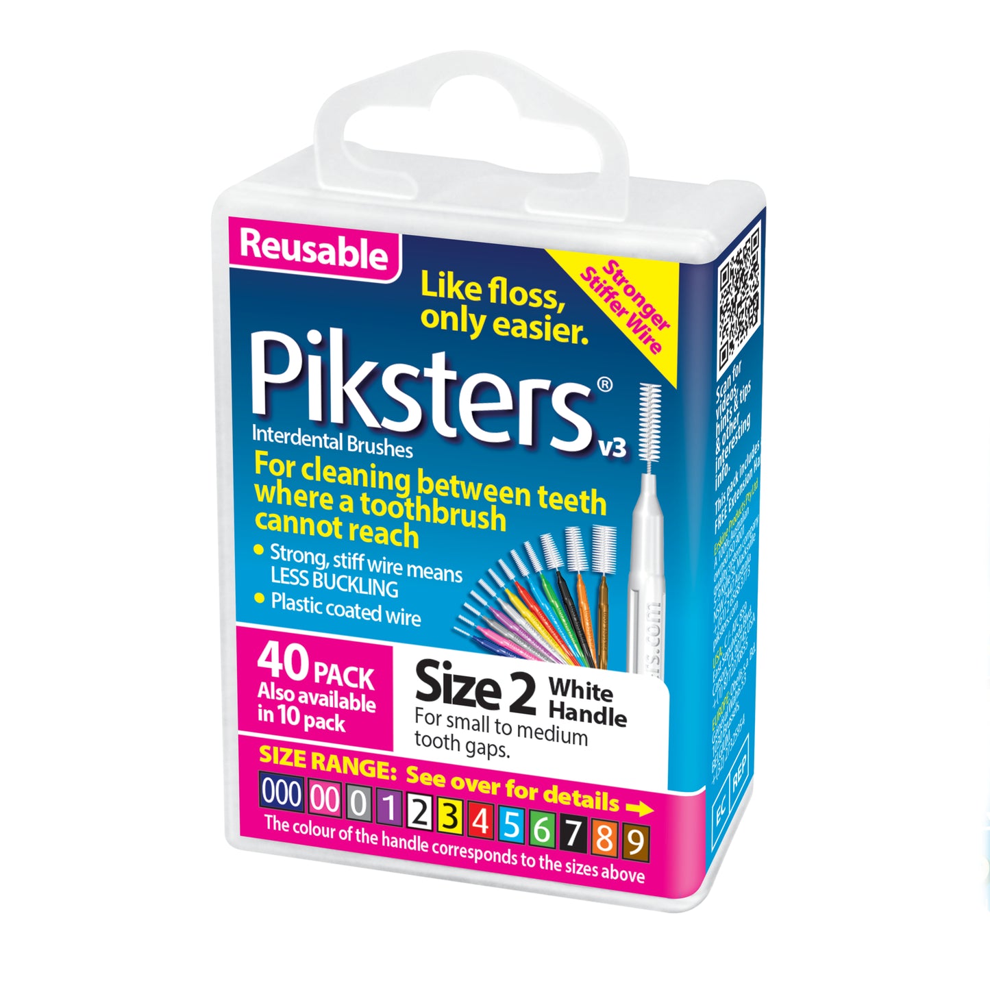 Piksters Interdental Brushes Size 2 White 40pk