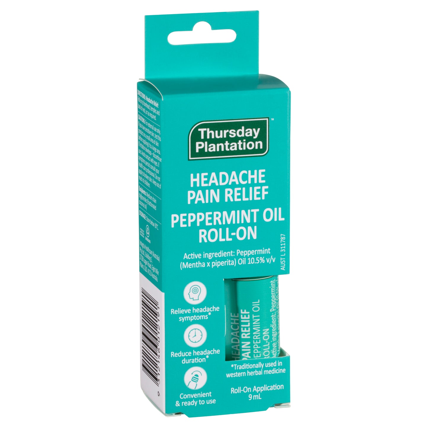 Thursday Plantation Peppermint Headache Pain Relief Roll-On 9mL