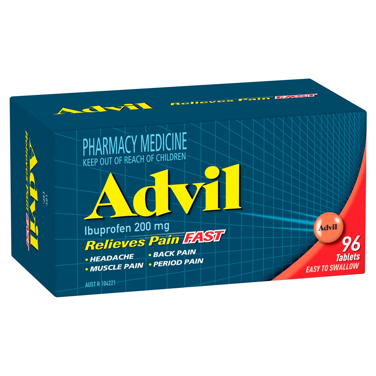 Advil Ibuprofen 200mg Tablets 96