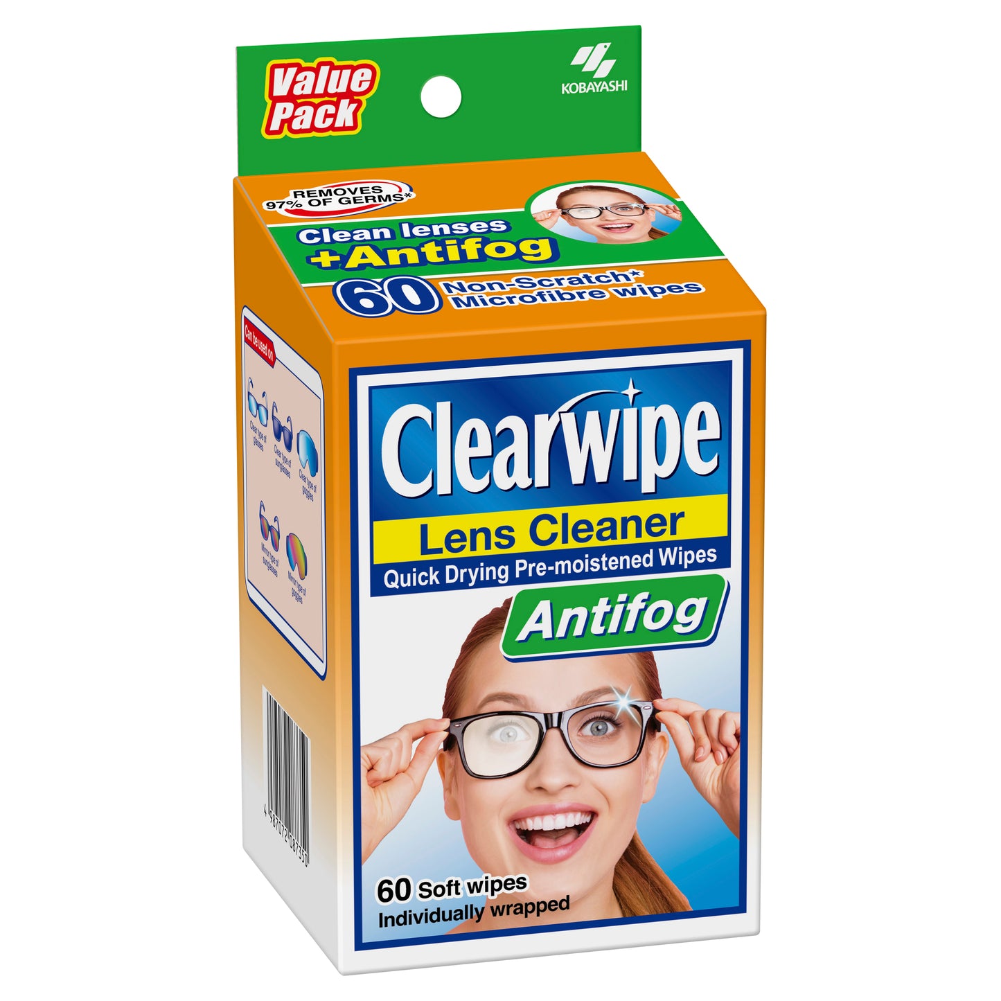 Clearwipe Lens Cleaner Antifog 60 Pack