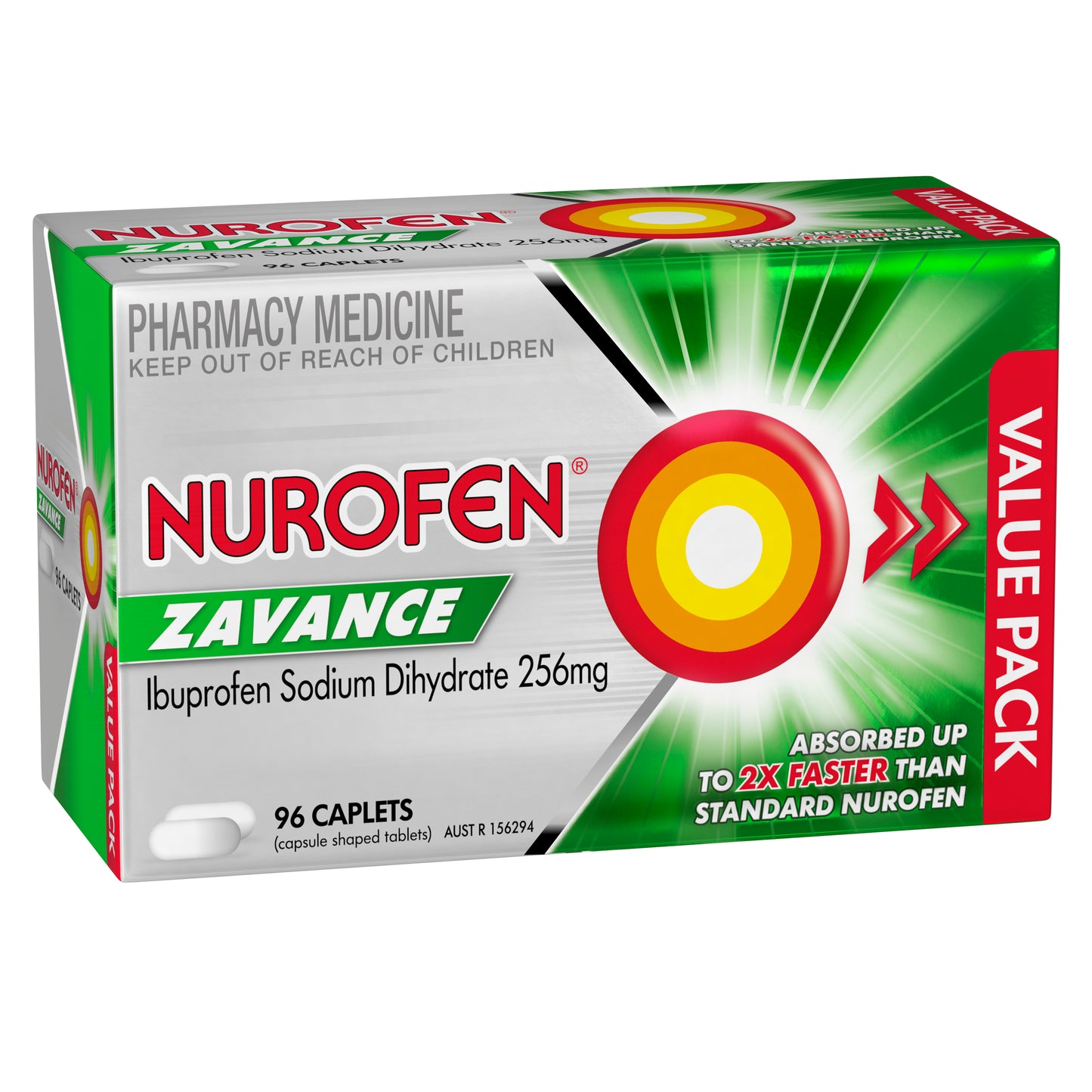 Nurofen Zavance Ibuprofen 200mg Caplets 96