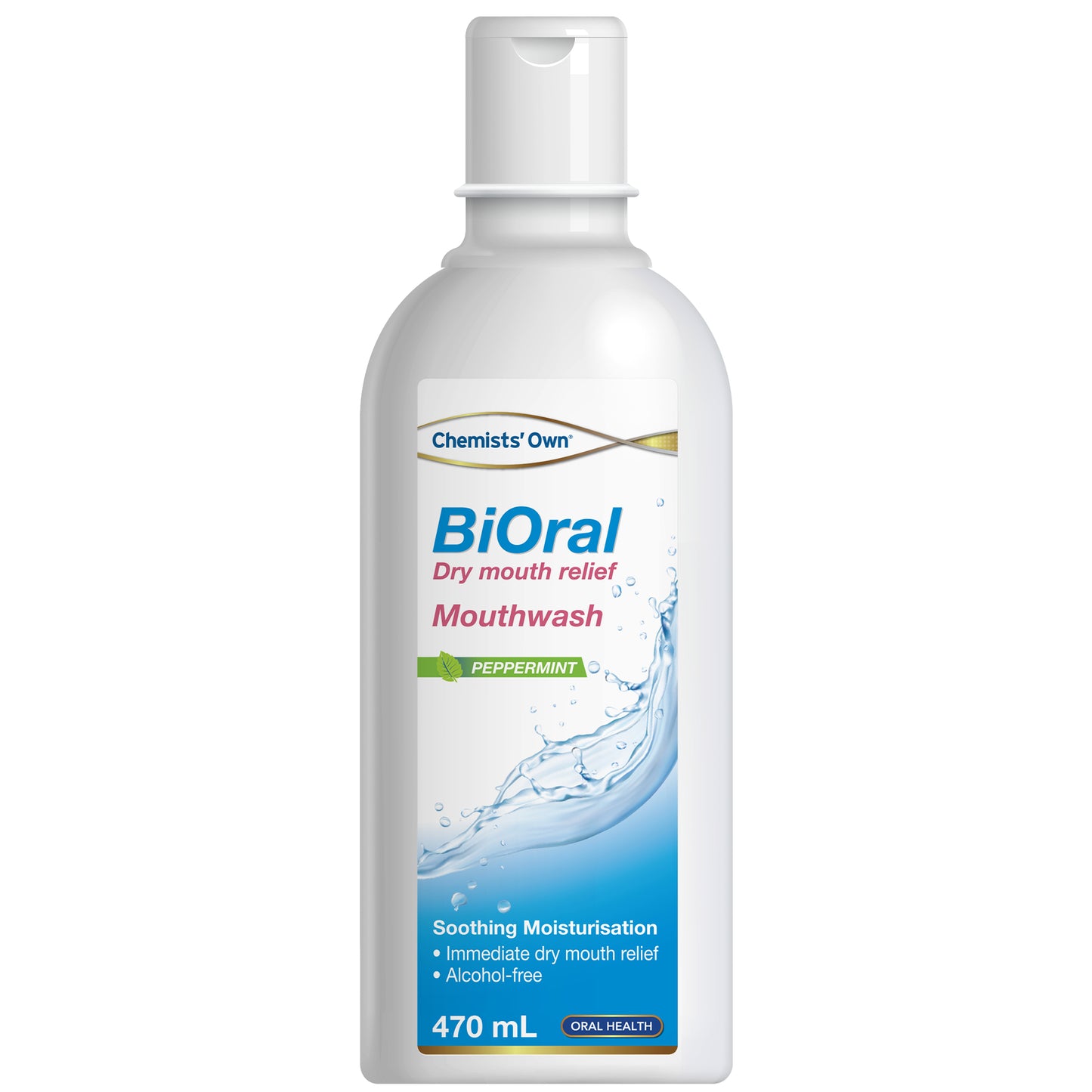 CH Own Dry Mouth Relief Mouthwash Fresh Mint 470ml