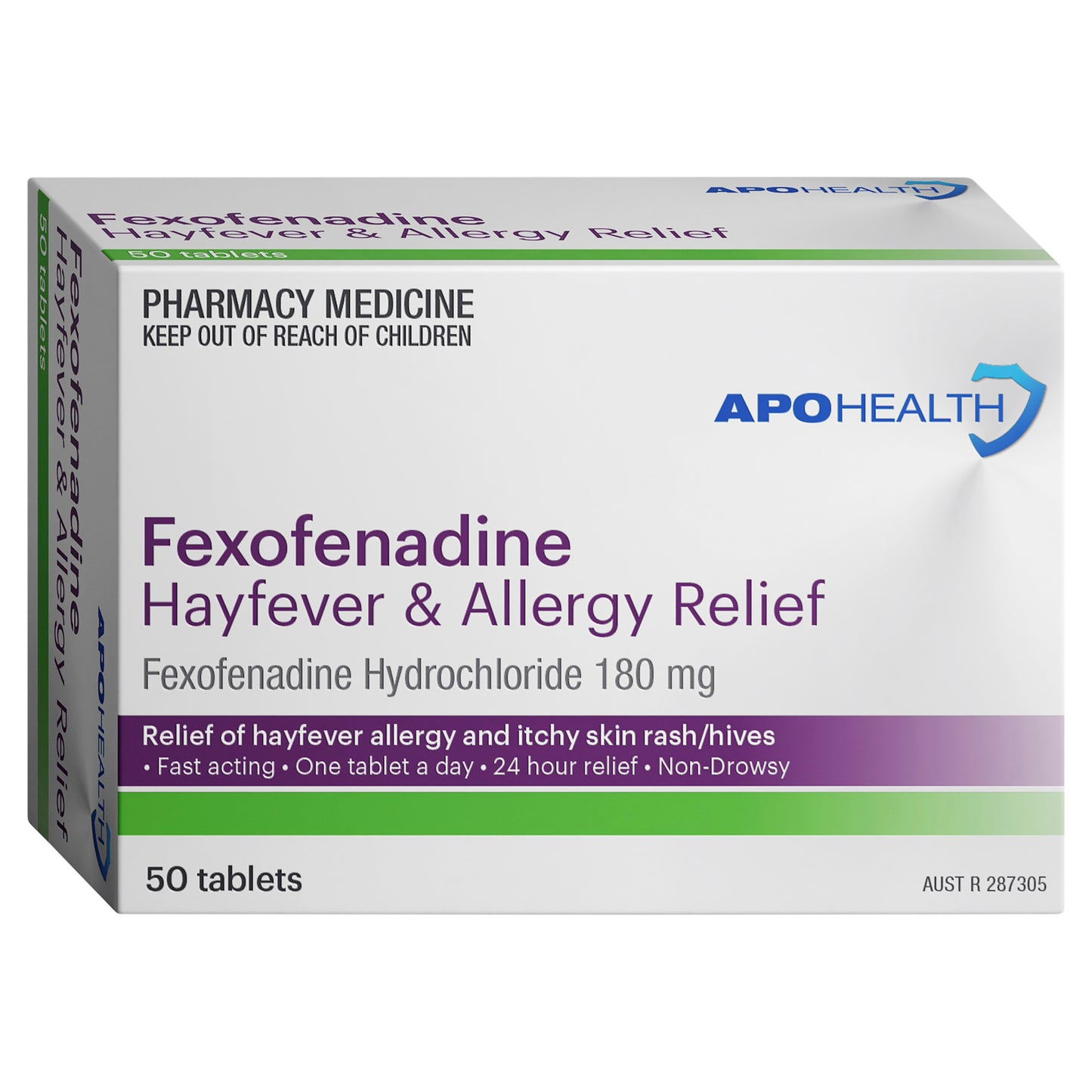 APH Fexofenadine 180mg Tablets 50 (Blister Pack)