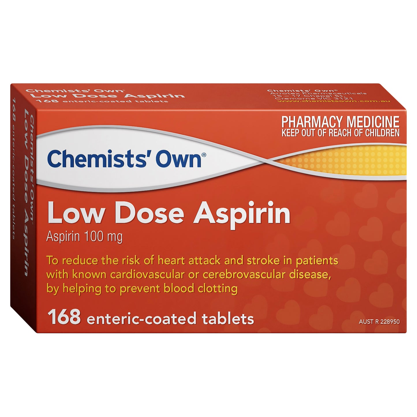 CH Own Brand Low Dose Aspirin 100mg Tablets 168