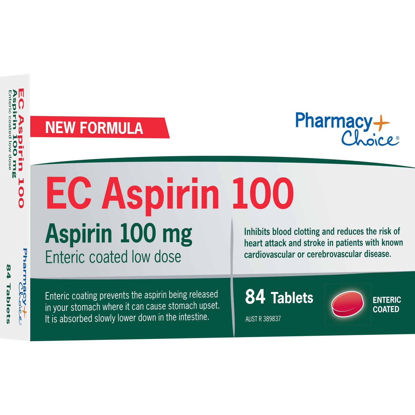 Pharmacy Choice Enteric Coated Aspirin 100mg Tablets 84 (NS)