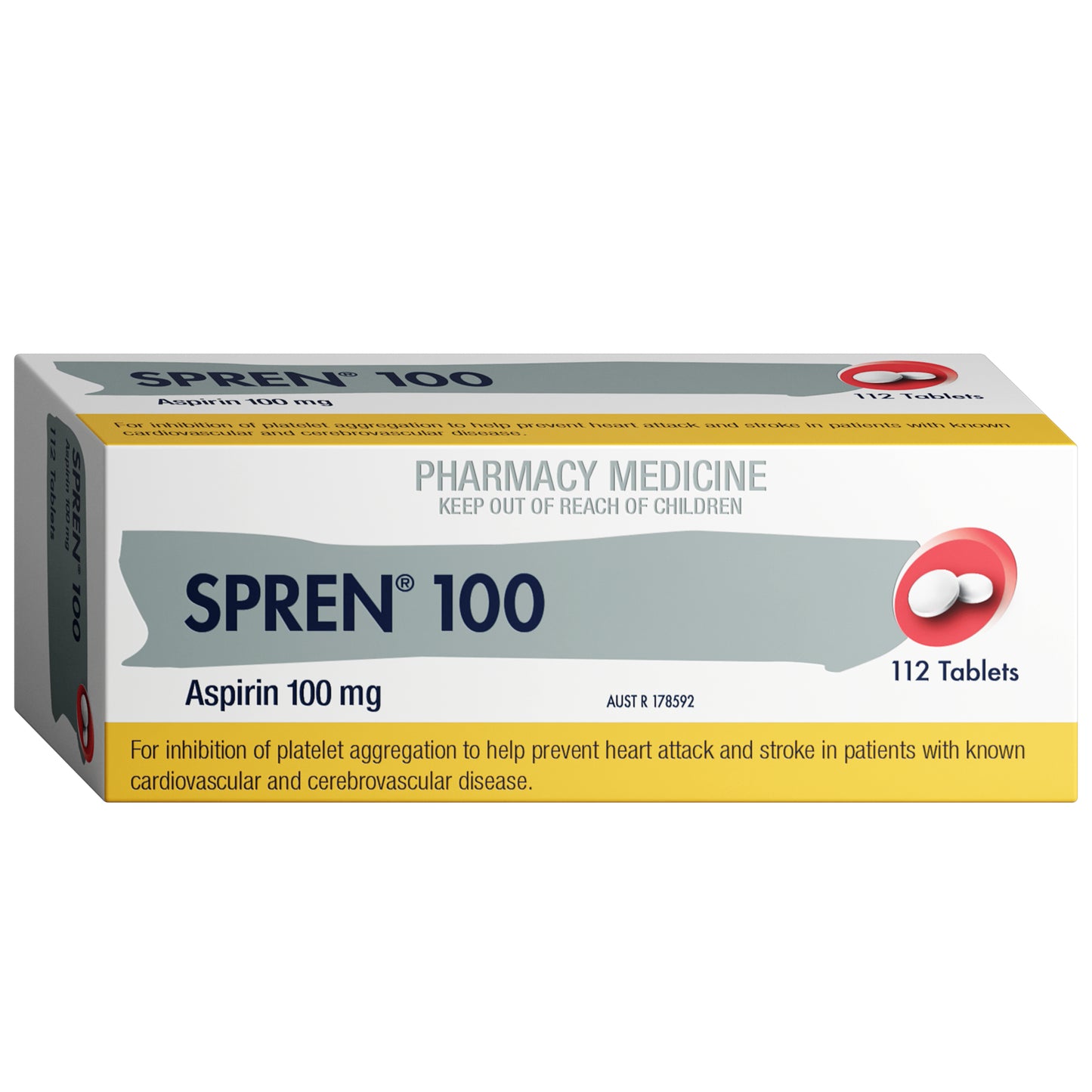 Spren Aspirin 100mg Tablets 112
