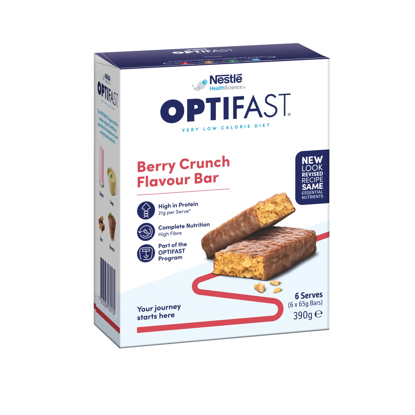 Optifast VLCD Bar Berry 65g x6 Pack