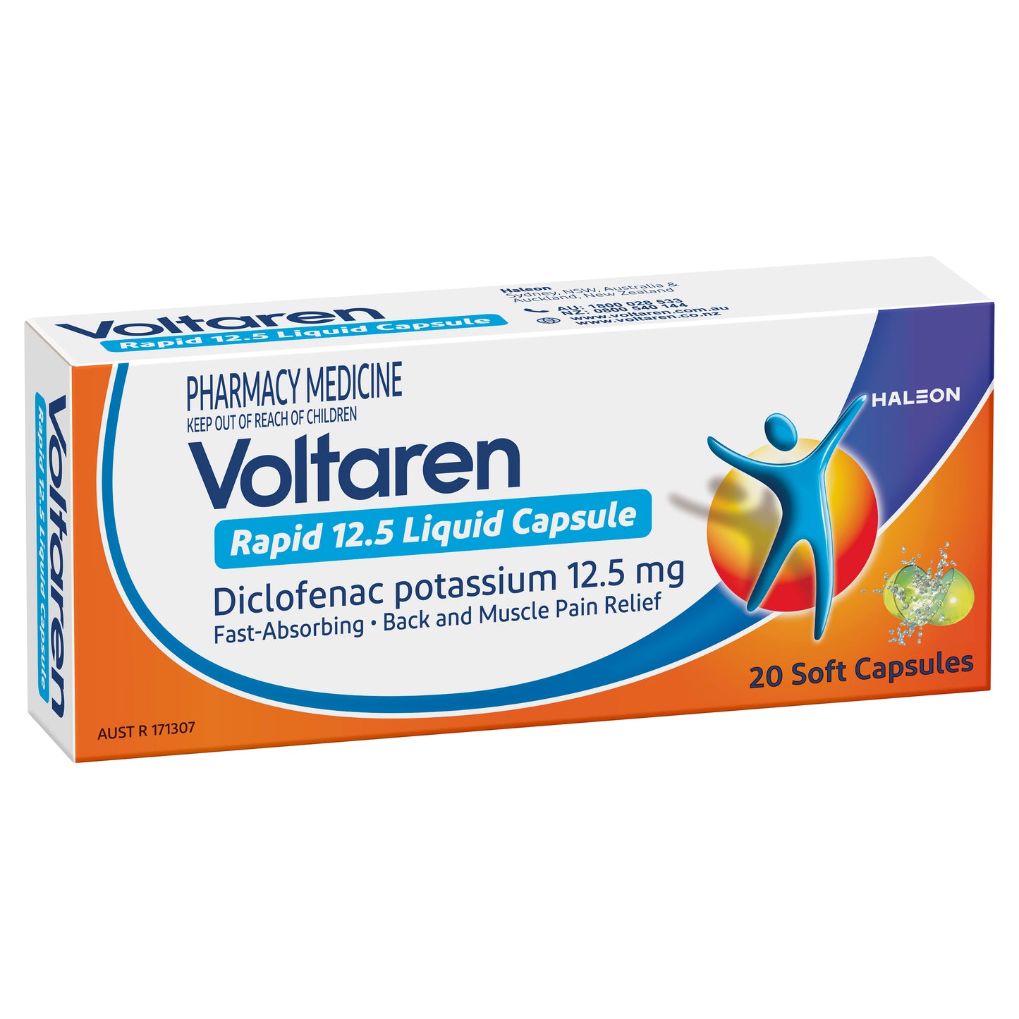 Voltaren Rapid Diclofenac Potassium 12.5mg Liquid Capsules 20