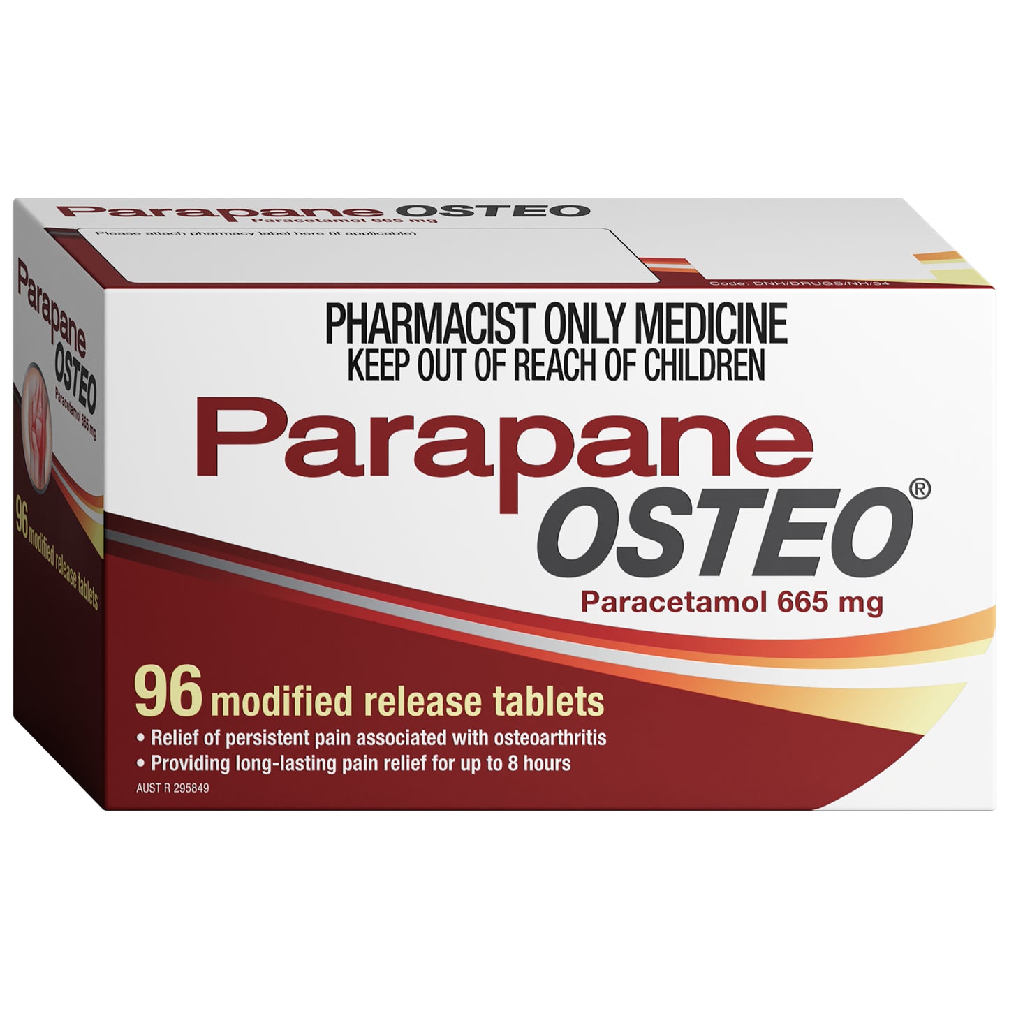 Parapane Osteo Paracetamol 665mg Modified Release Tablets 96