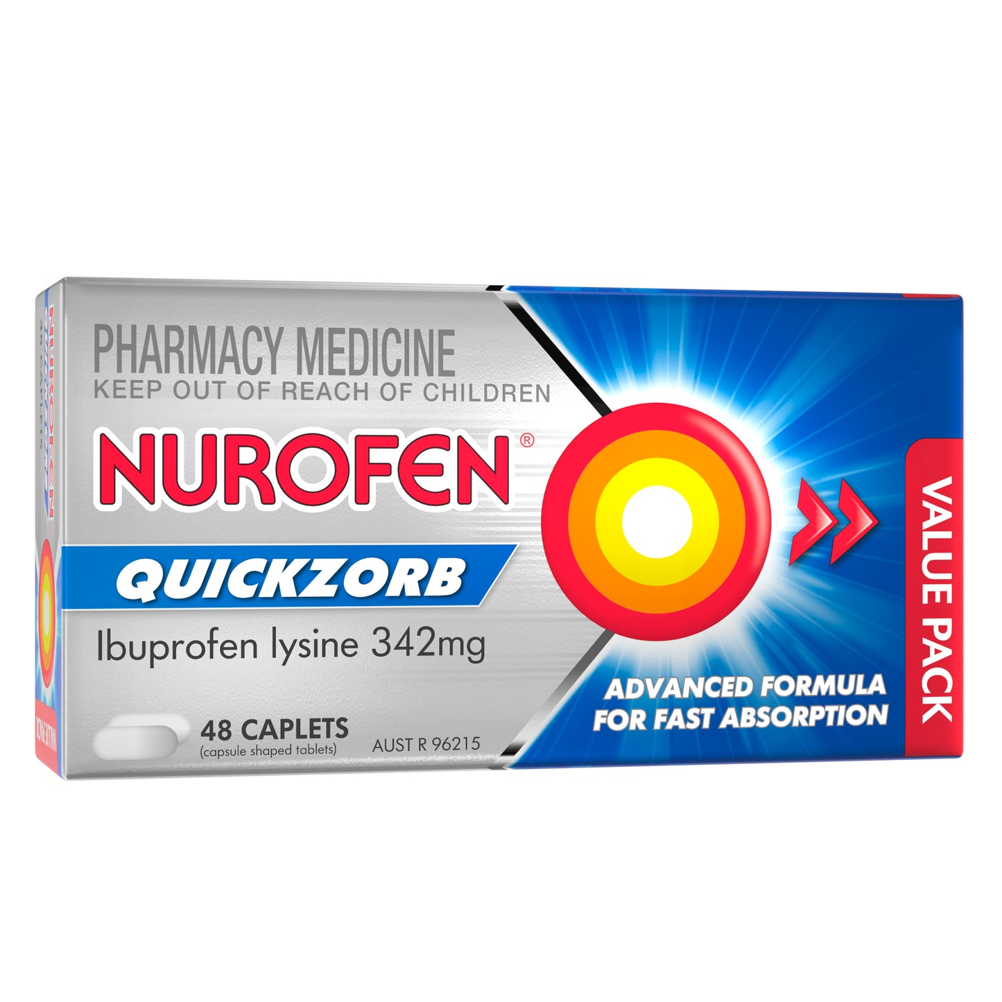 Nurofen QuickZorb Ibuprofen 200mg Caplets 48