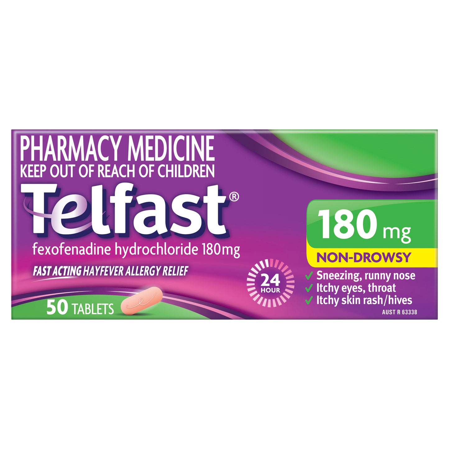 Telfast Fexofenadine 180mg Tablets 50
