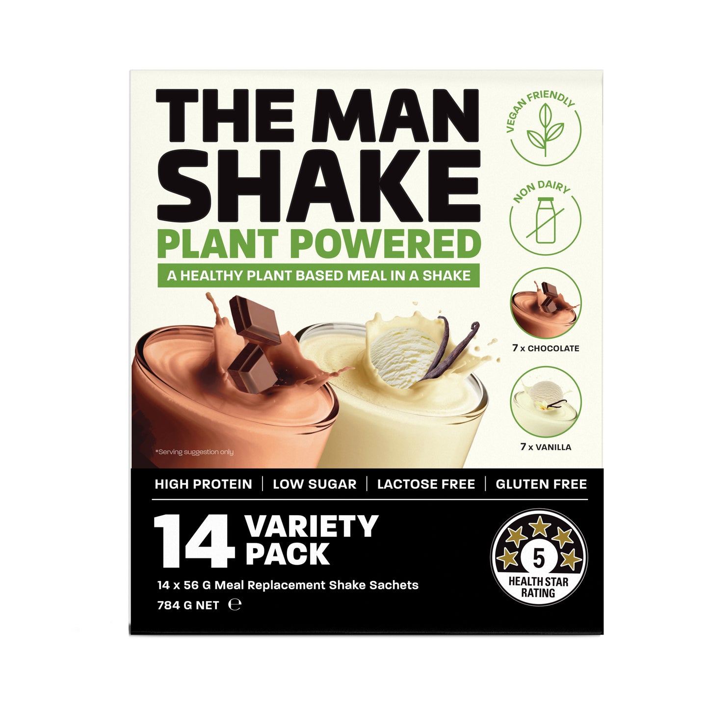 The Man Shake Plant Powder Variety 14 Pack