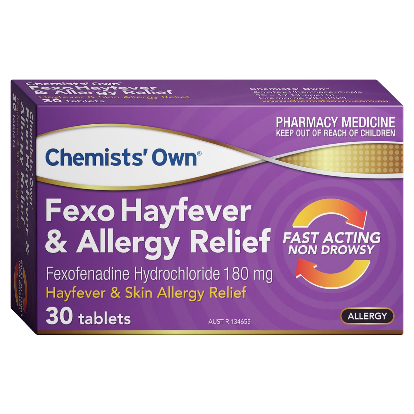 Chemist Own Fexofenadine Hayfever & Allergy 180mg Tablets 30