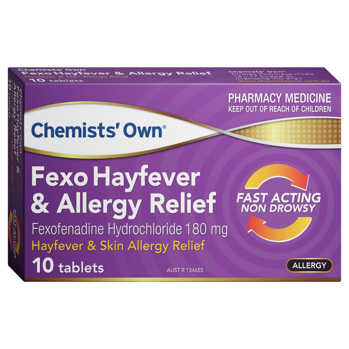 Chemist Own Fexofenadine Hayfever & Allergy 180mg Tablets 10