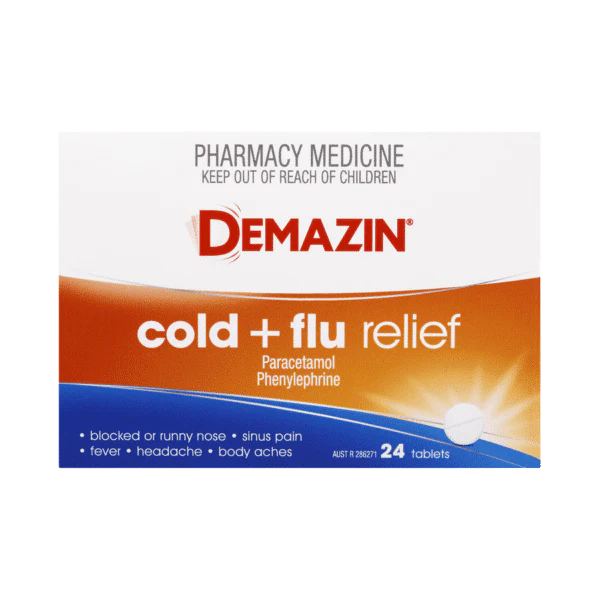 Demazin PE Multi Action Cold & Flu Relief Tablets 24