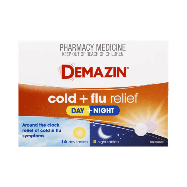 Demazin PE Multi Action Day & Night Cold & Flu Tablets 24
