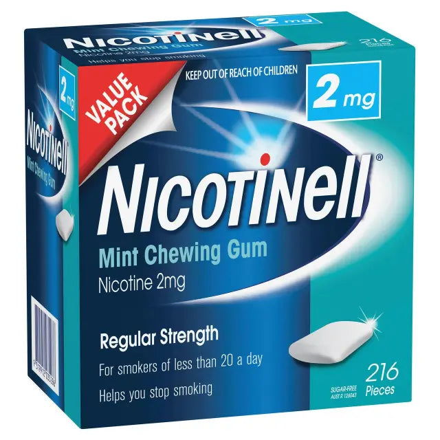Nicotinell Mint Gum Regular Strength 2mg 216 Pack