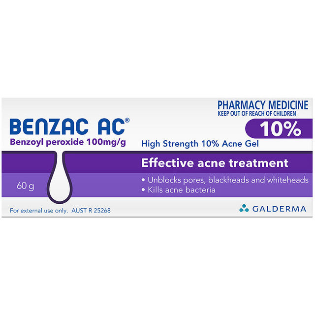 Benzac AC High Strength 10% Acne Gel 60g