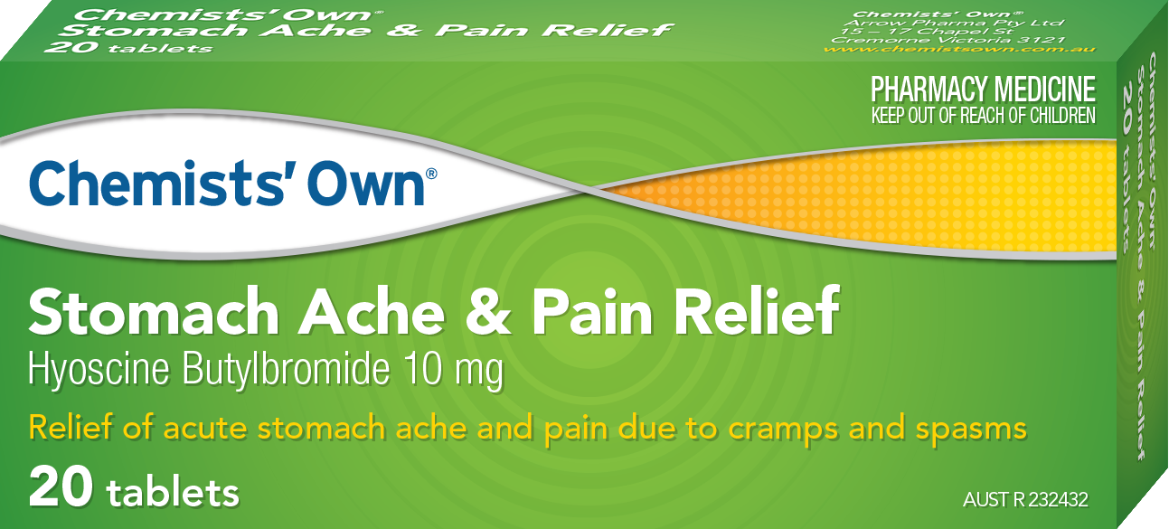 CO Stomach Ache & Pain Relief Tab 10mg 20