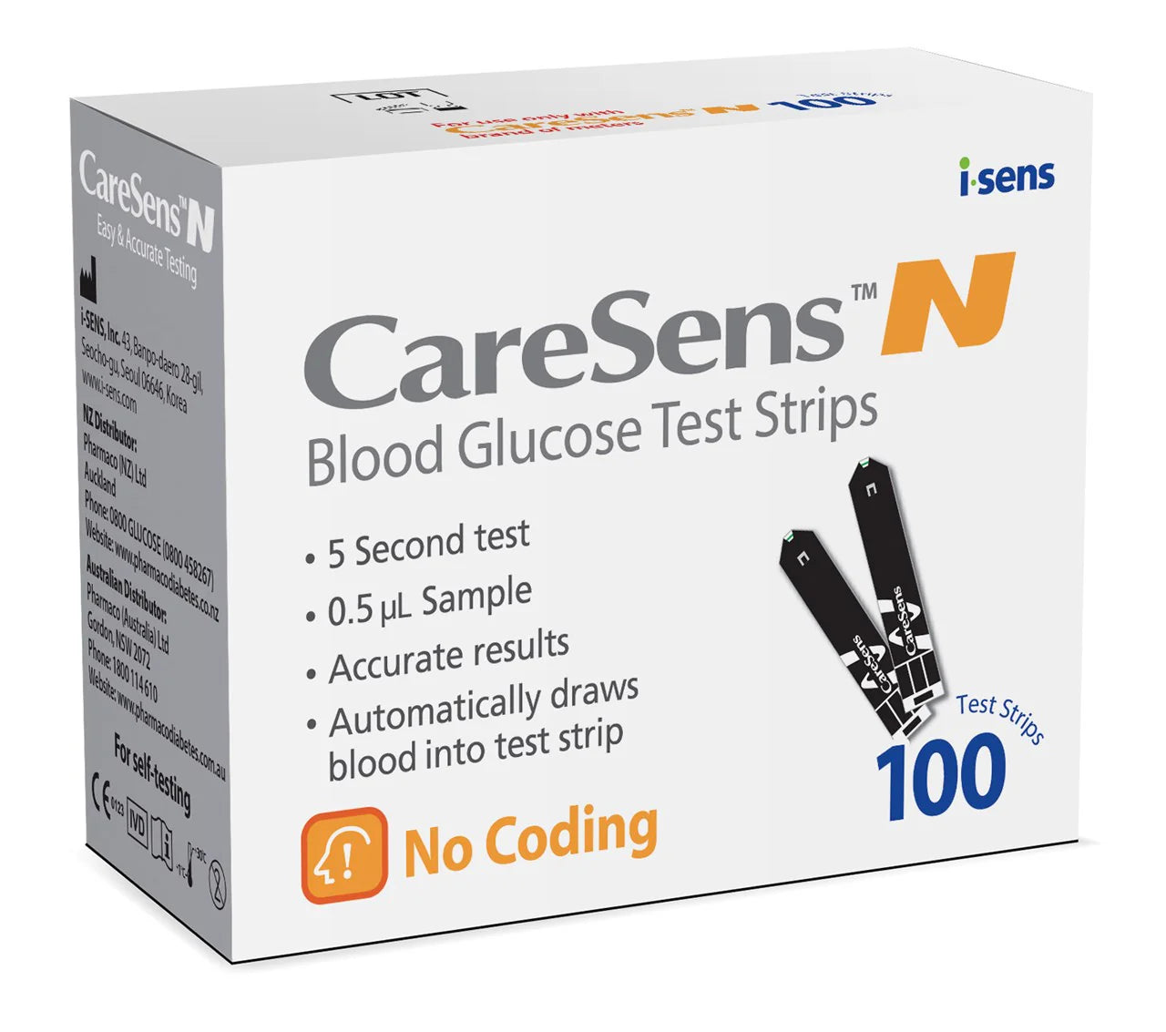 Caresense N Test Strips 100 Pack