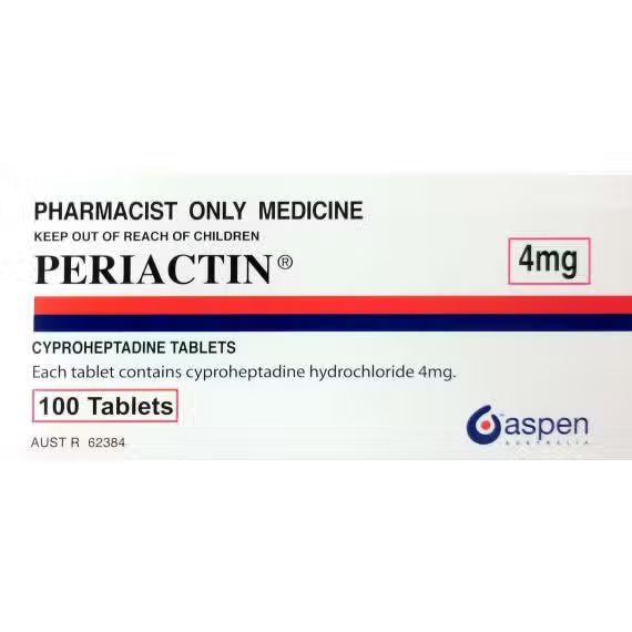 Periactin 4mg 100 Tablets