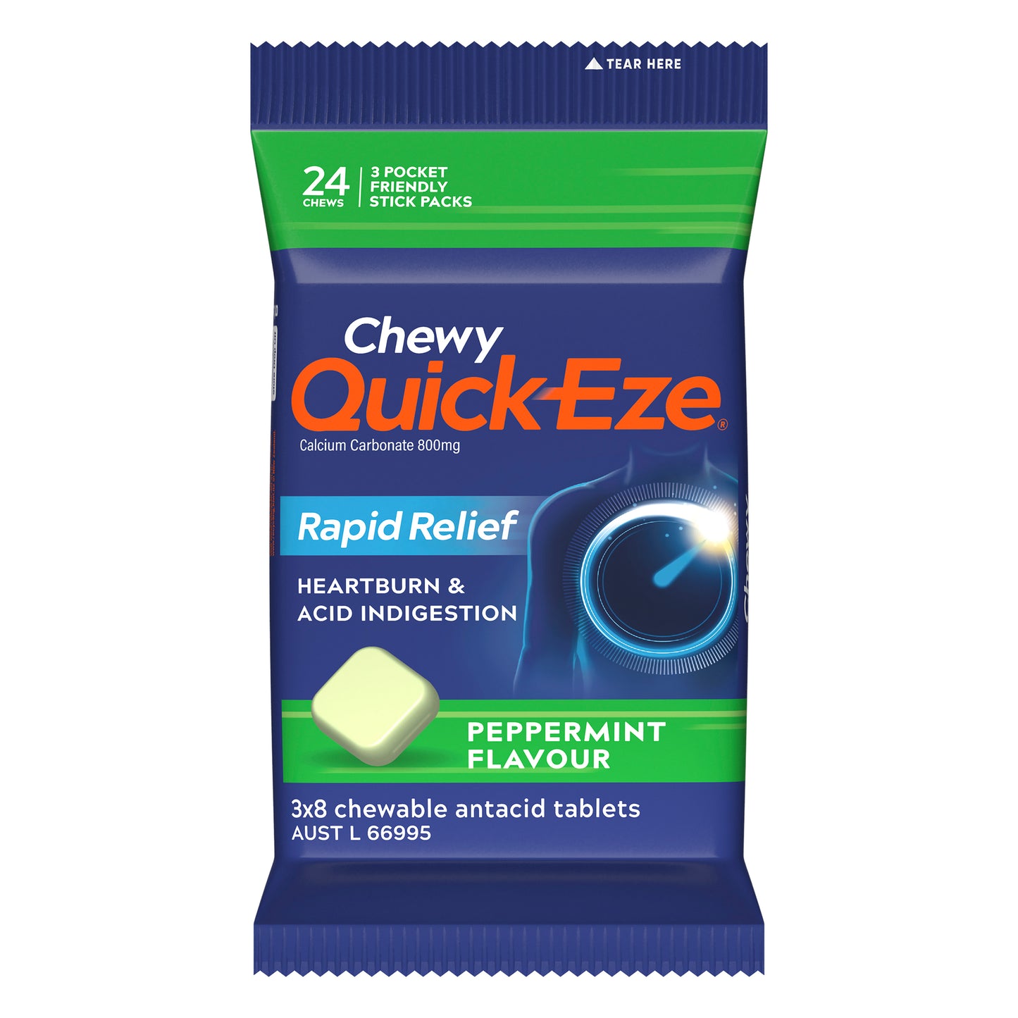 Quickeze Chew Peppermint Multipack 24 x 6