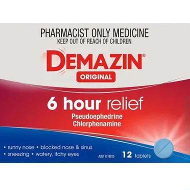 Demazin 6 Hour Relief 12 Tablets