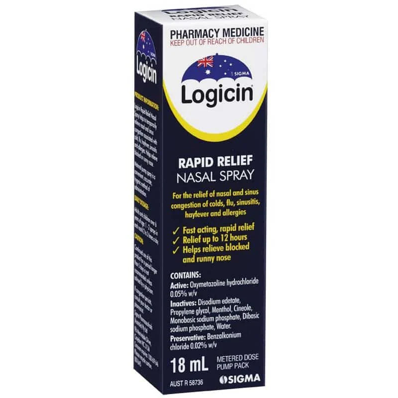 Logicin Rapid Relief Nasal Spray 18mL