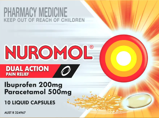 Nuromol Dual Action 10 Liquid Capsules