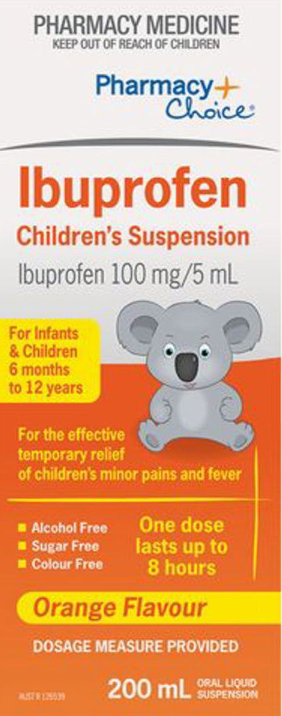 PharmacyChoice Children’s Ibuprofen Suspension 3 Months - 5 Years 200 mL