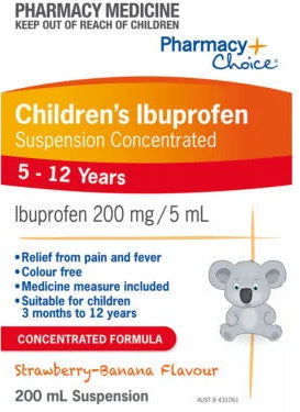 PharmacyChoice Children’s Ibuprofen Suspension Concentrated5 - 12 Years 200 mL