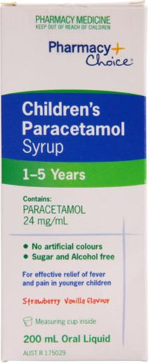 PharmacyChoice Children's Paracetamol Syrup (1-5 Years) 200 mL
