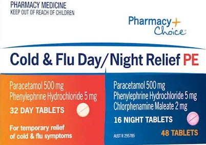 PharmacyChoice Cold & Flu Day/Night Relief PE 48 Tablets