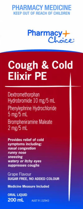 PharmacyChoice Cough & Cold Elixir PE 200 mL