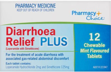 PharmacyChoice Diarrhoea Relief PLUS 12 Tablets