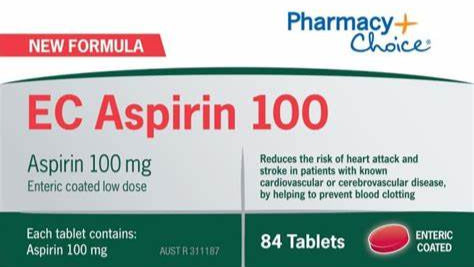 PharmacyChoice EC Aspirin 100 mg 84 Tablets