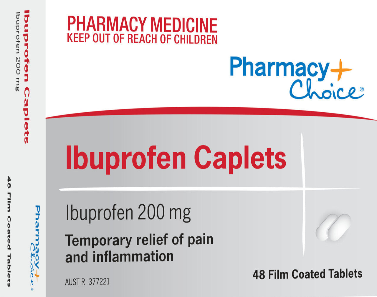 PharmacyChoice Ibuprofen Caplets 48 Tablets