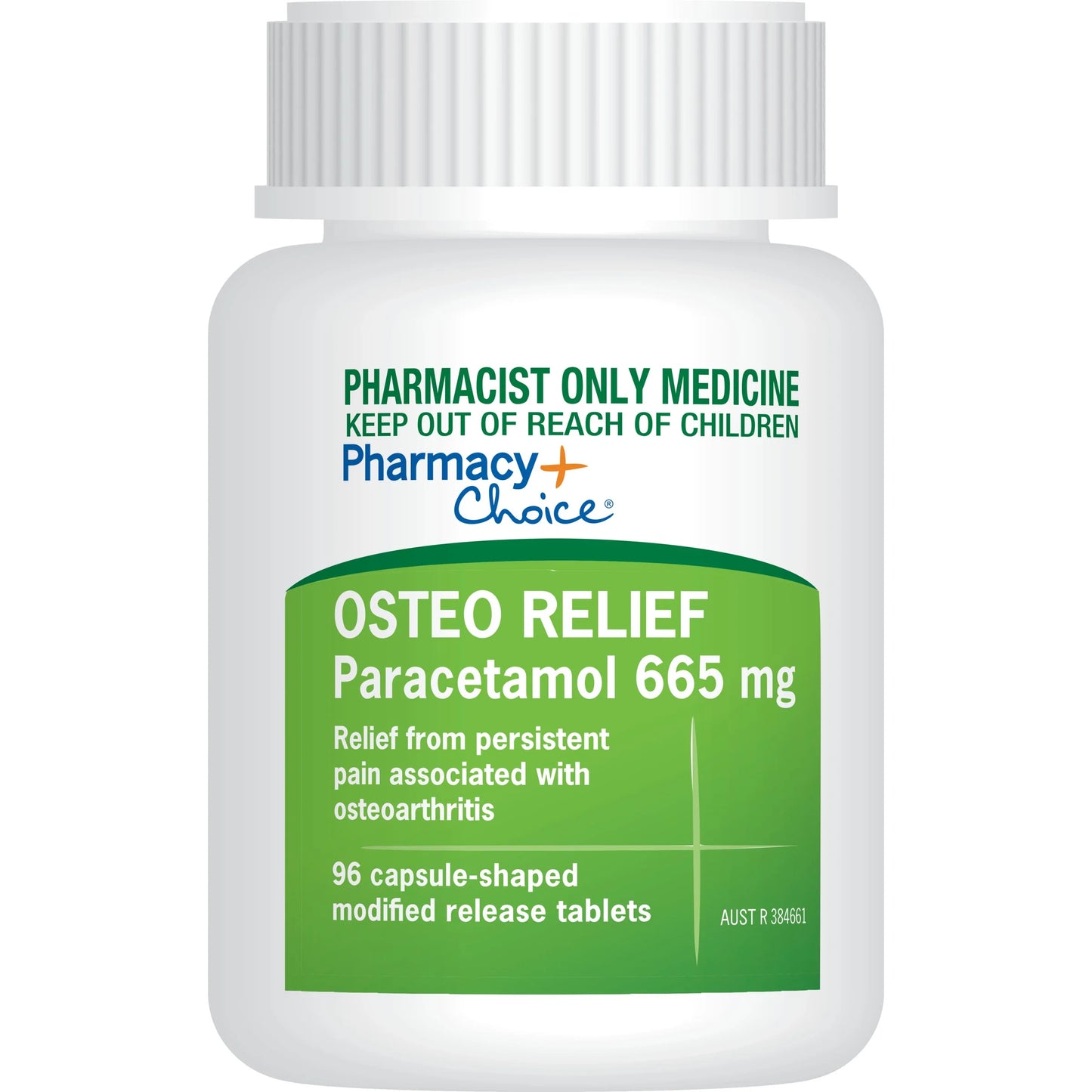 PharmacyChoice Osteo Relief Paracetamol 665 mg 96 Tablets (Bottle)