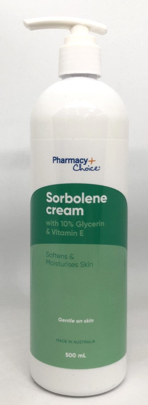 PharmacyChoice Sorbolene Cream with 10% Glycerin & Vitamin E 500 mL (Pump)