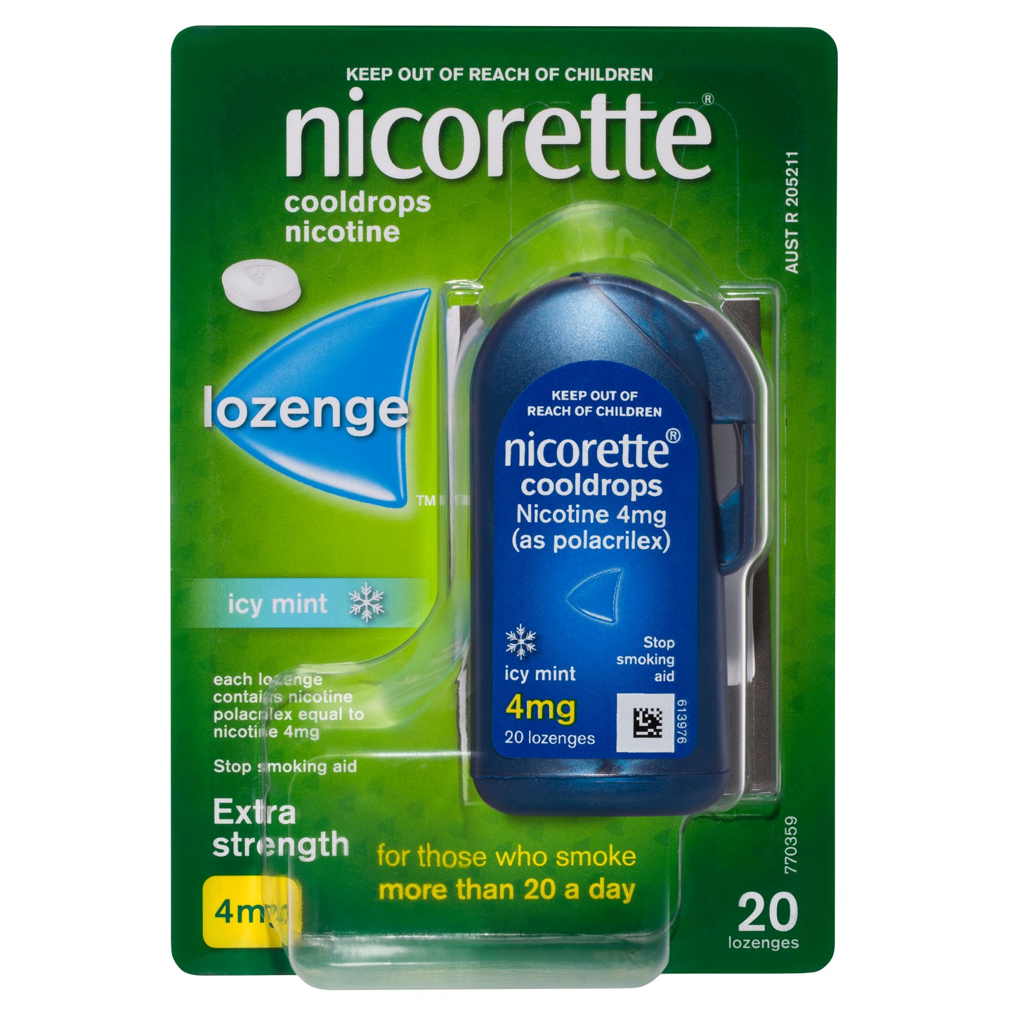 Nicorette Cooldrops Lozenges 4 mg 20 Pack