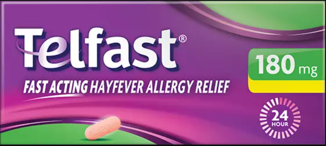 Telfast Skin/Rash 180mg Tablets 30