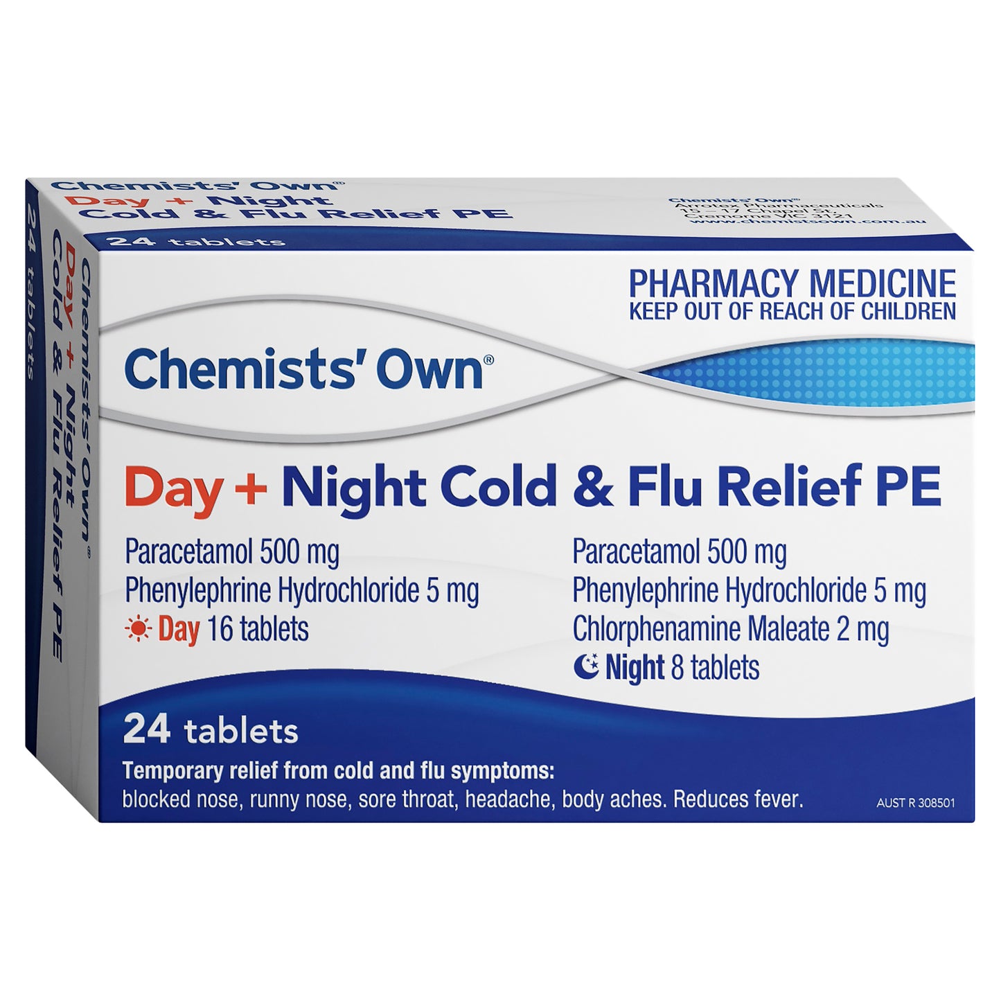 Chemist’s Own Day & Night Cold & Flu Relief PE Tablets 24