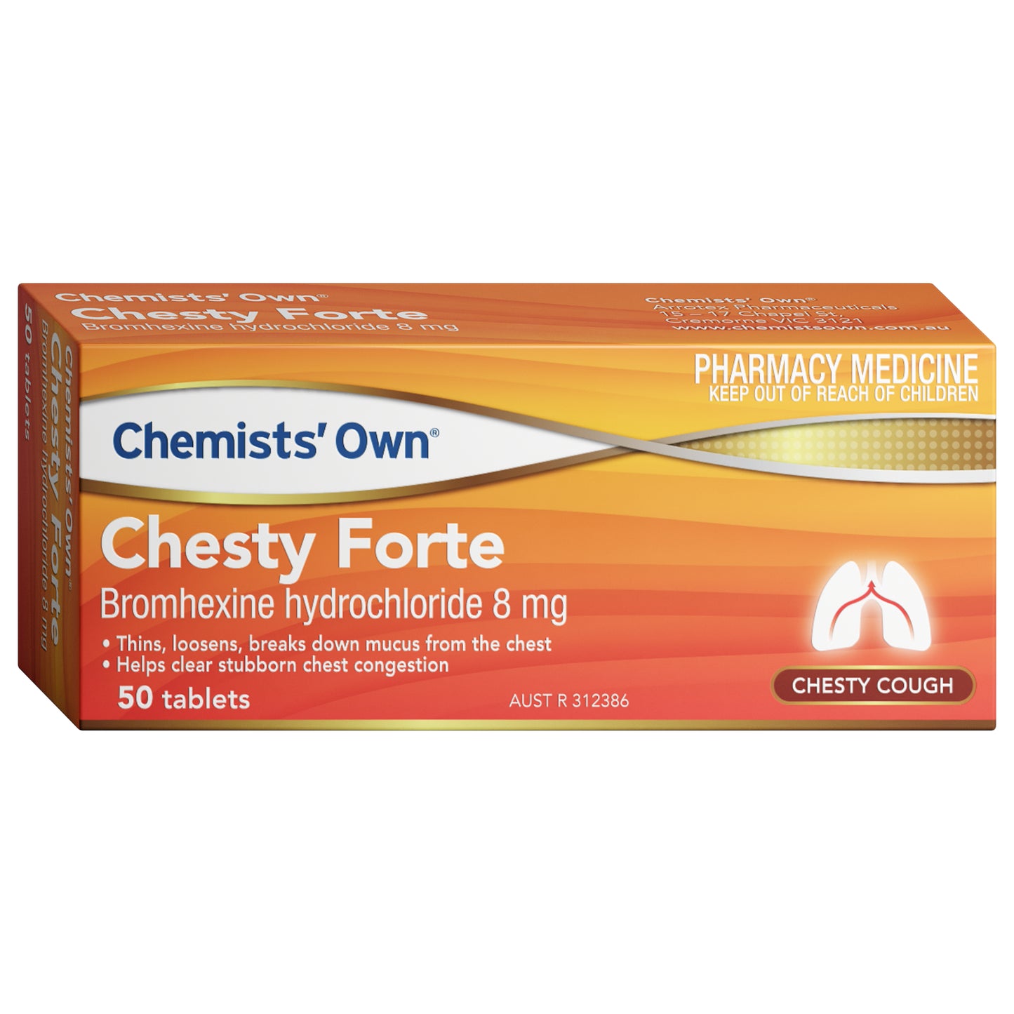 Chemist’s Own Chesty Forte Tablets 8 mg 50