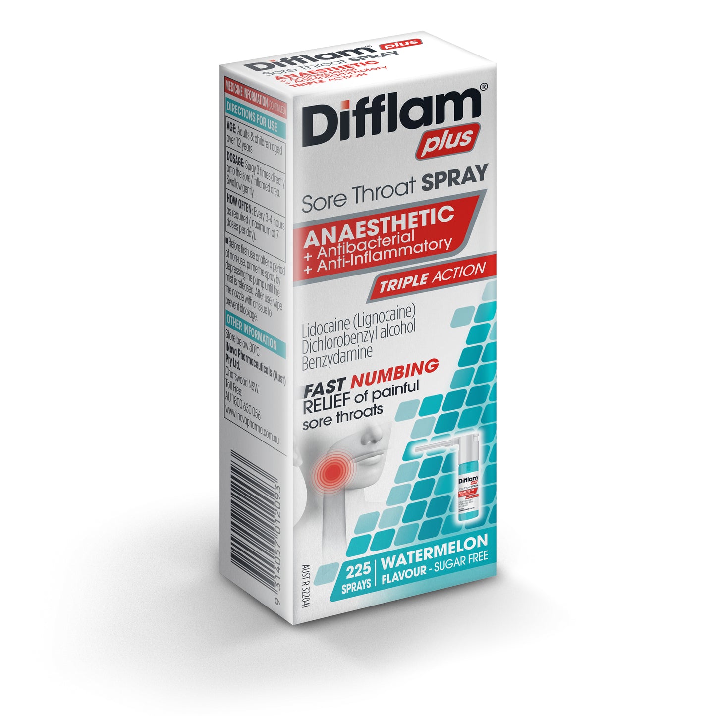 Difflam Plus Anaesthetic Sore Throat Spray 30 mL