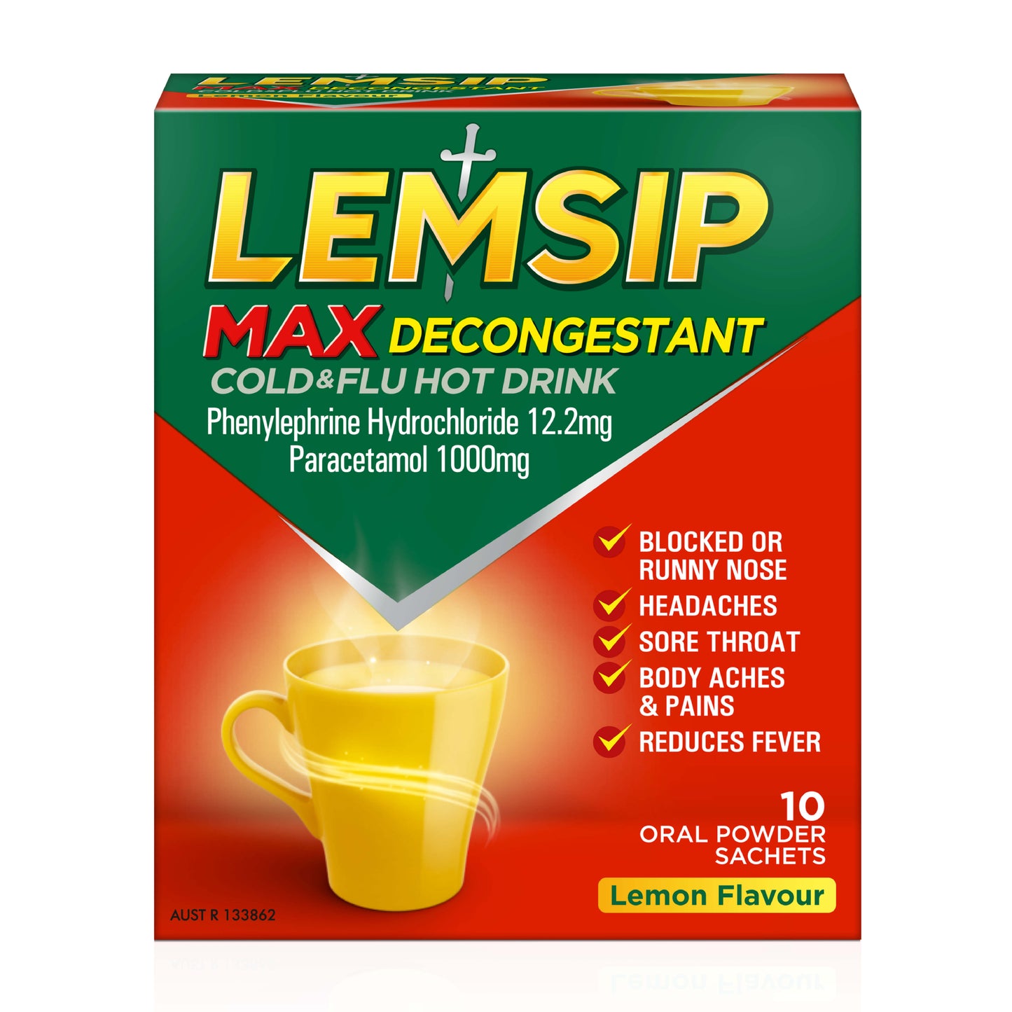 Lemsip Max Decongestant Lemon Sachets 10