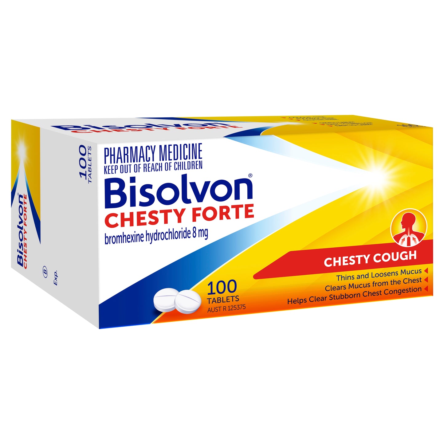 Bisolvon Chesty Forte Tablets 8mg 100