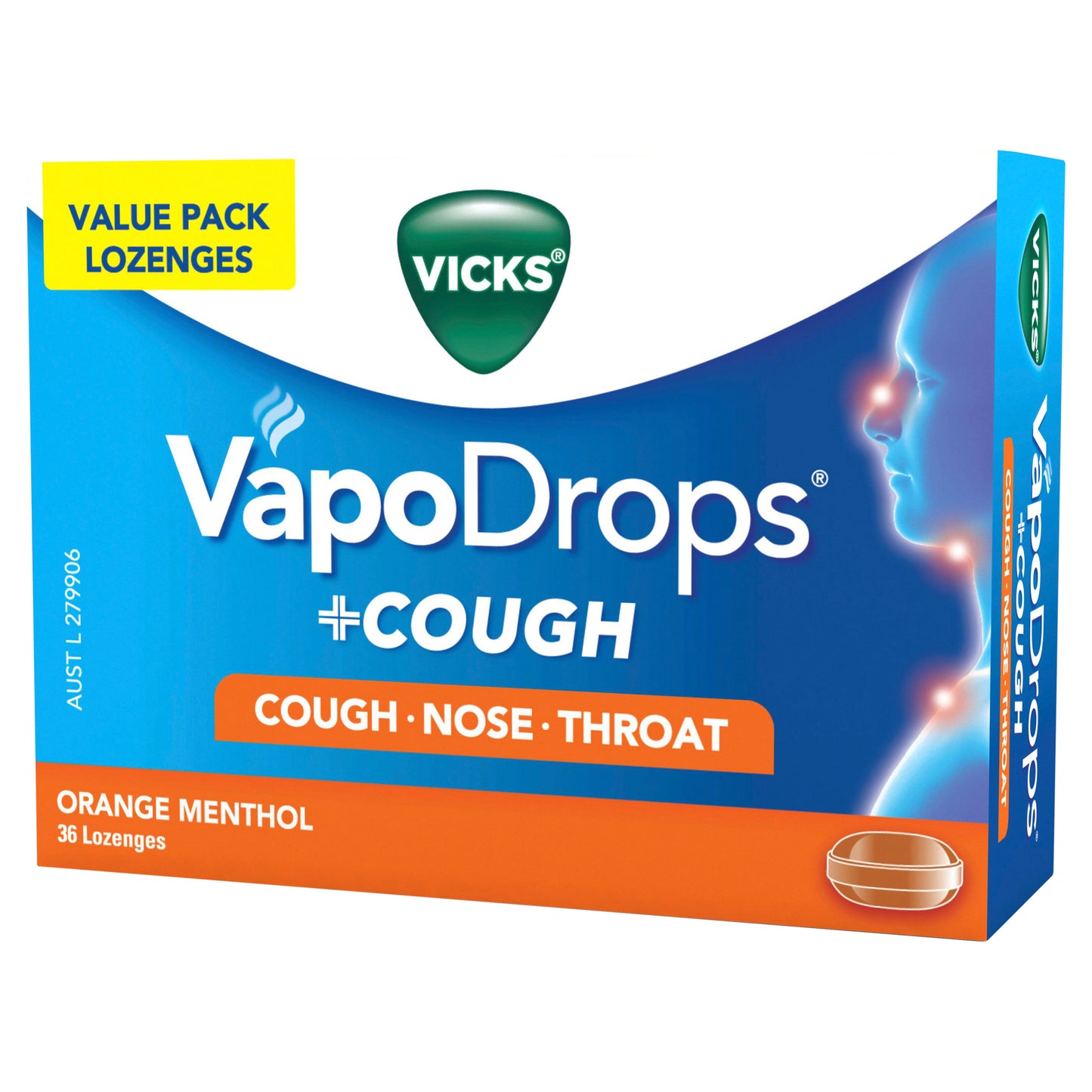 Vicks Cough Lozenges Orange 36