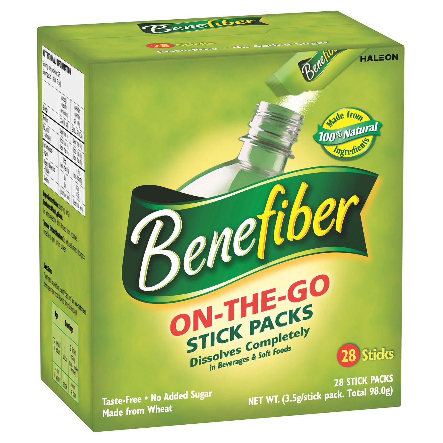 Benefiber On-The-Go 28 Day Stick Pack 98g