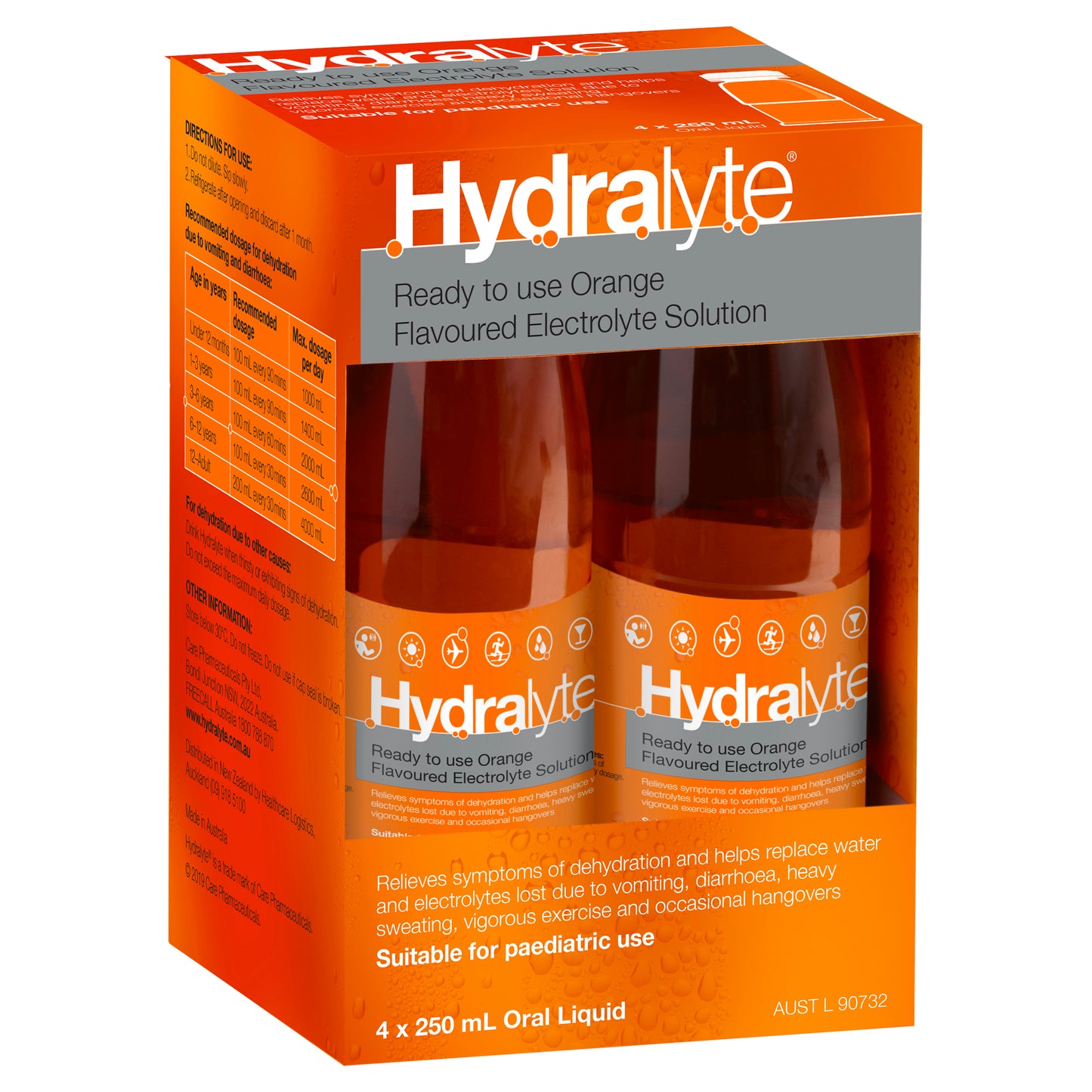 Hydralyte Liquid Orange 250mL 4