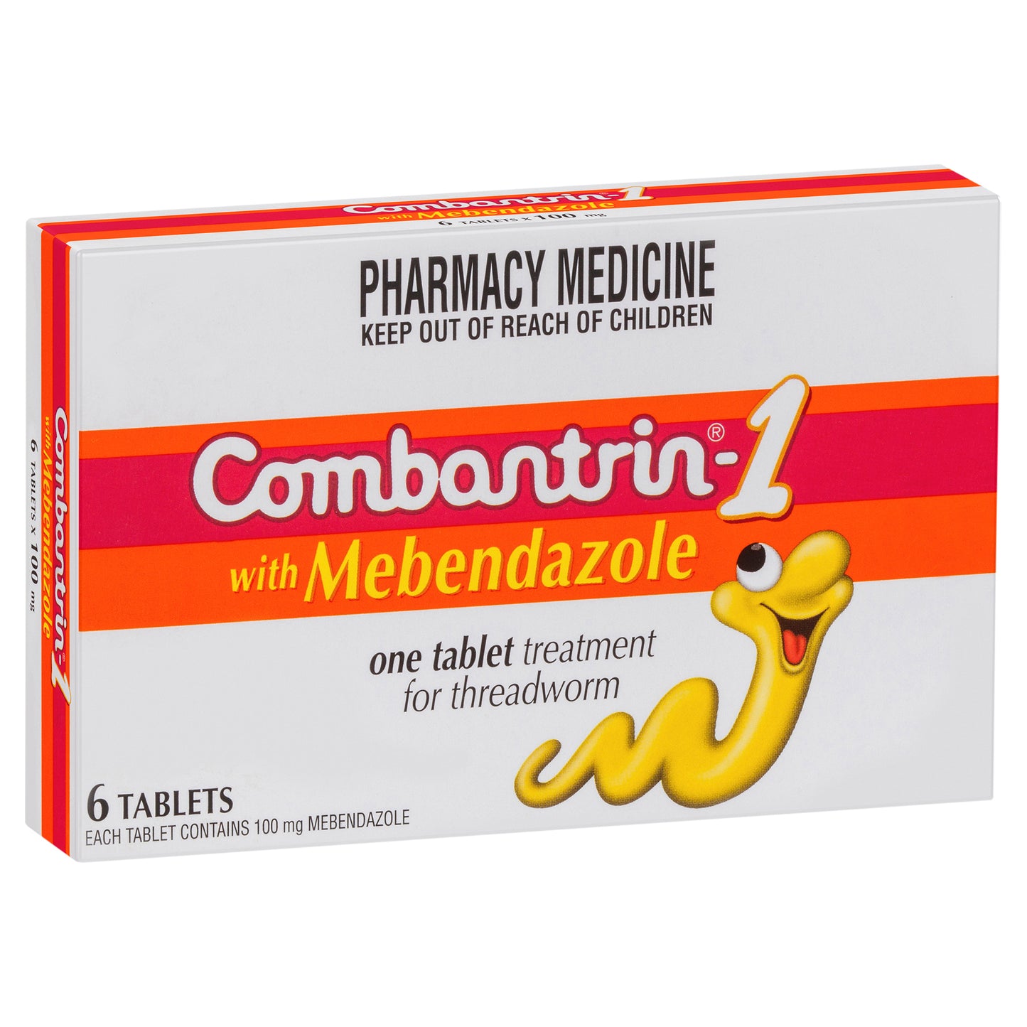 Combantrin-1 Worm Treatment 100mg 6 Tablets